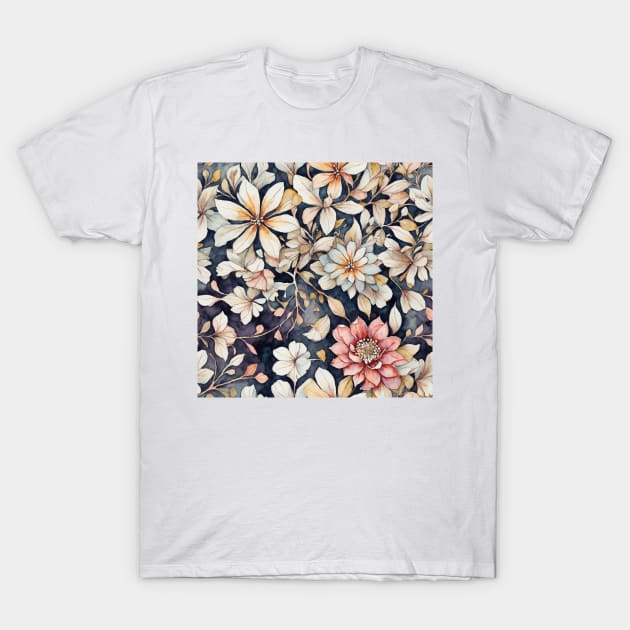 Botanical Bliss: Watercolor Wildflowers V1 T-Shirt by GracePaigePlaza